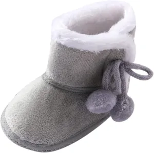 0-15Months Infant Baby Boys Girls Winter Snow Boots Anti-Slip Soft Sole Outdoor Newborn Nursling Crib Shoes