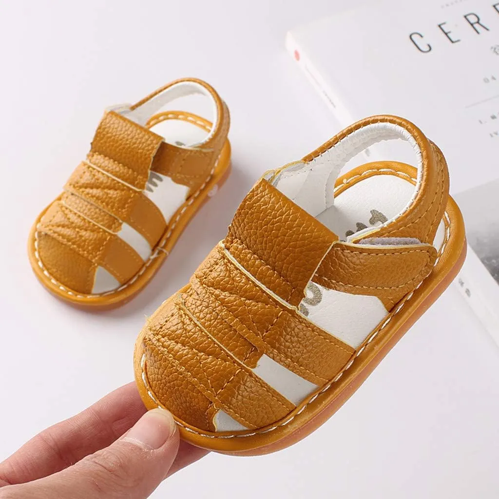 0-18Months Newborn Sandals Baby Girls Boys Roman Shoes First Walkers Soft Sole Shoes Beach Non-slip Outdoor Sneakers