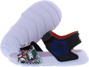 adidas Avengers Altaswim Baby Boys Shoes Size 5, Color: White/Black
