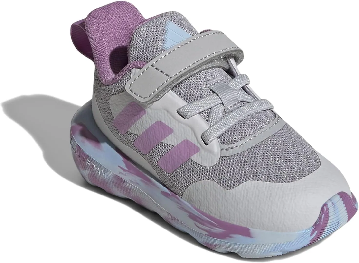 adidas Baby Fortarun 2.0 Sneaker, Grey/Preloved Purple/Grey, 4 US Unisex Infant