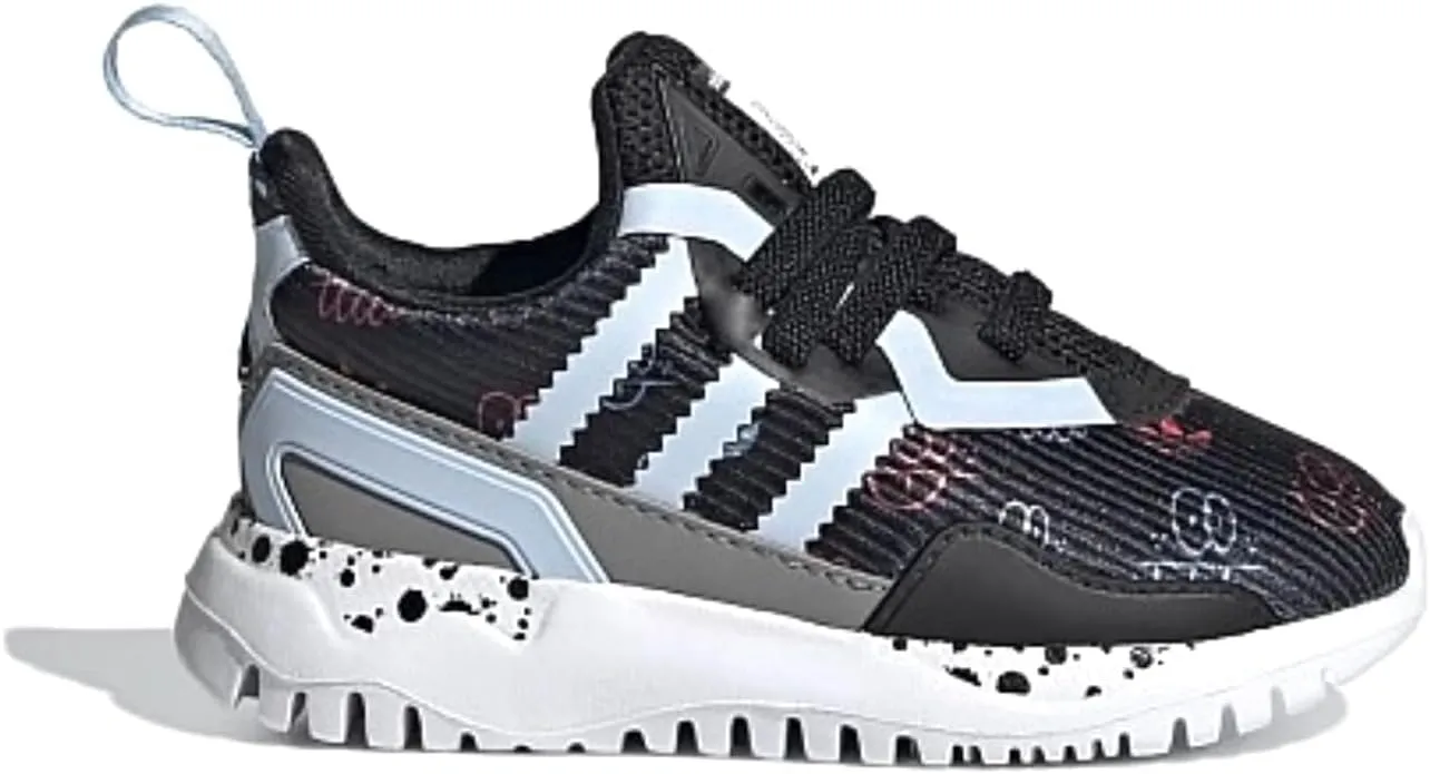 adidas Infants Flex EL Low Sneakers, Core Black/Clear Sky/Cloud White