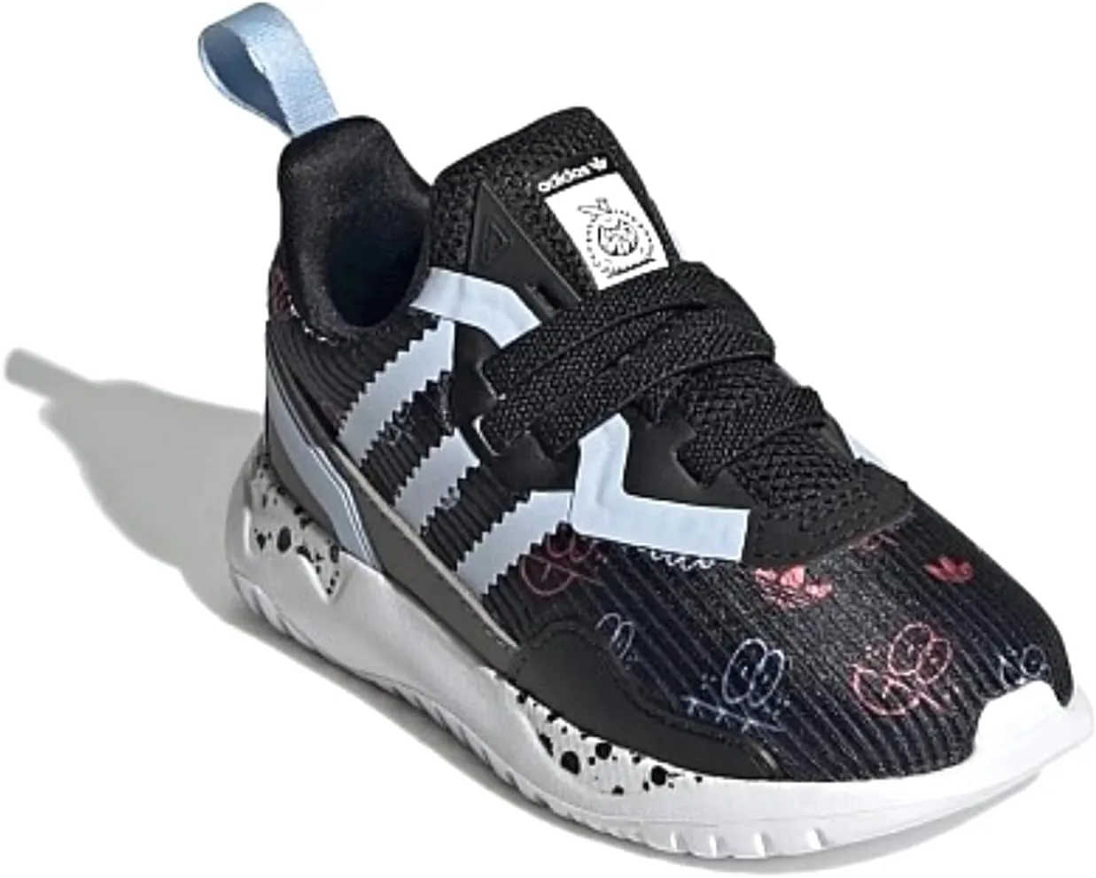 adidas Infants Flex EL Low Sneakers, Core Black/Clear Sky/Cloud White