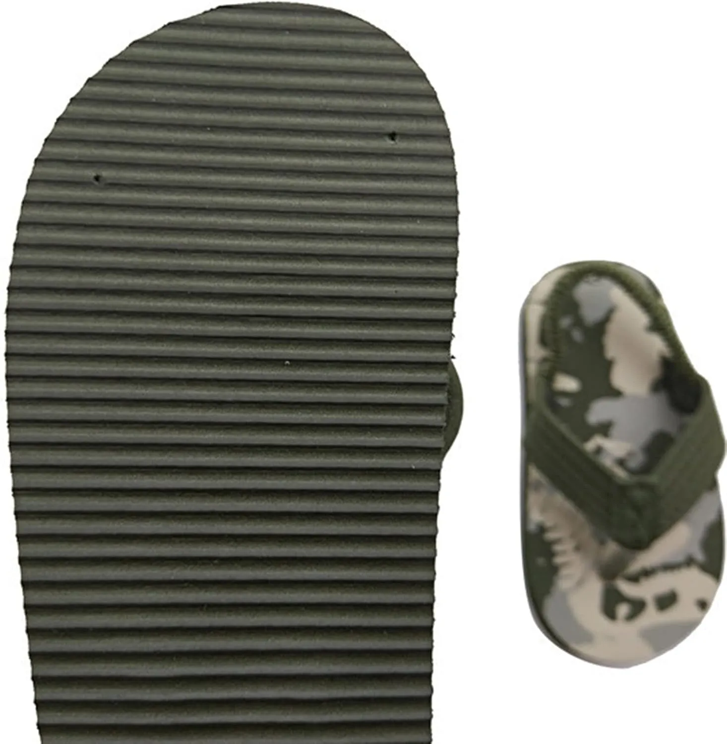 & Toddler Summer Shoes Boys Flip Elastic Strap Beach Girls with Adjustable for Kids Flip Flops Girls (Camouflage, 15-18Months)