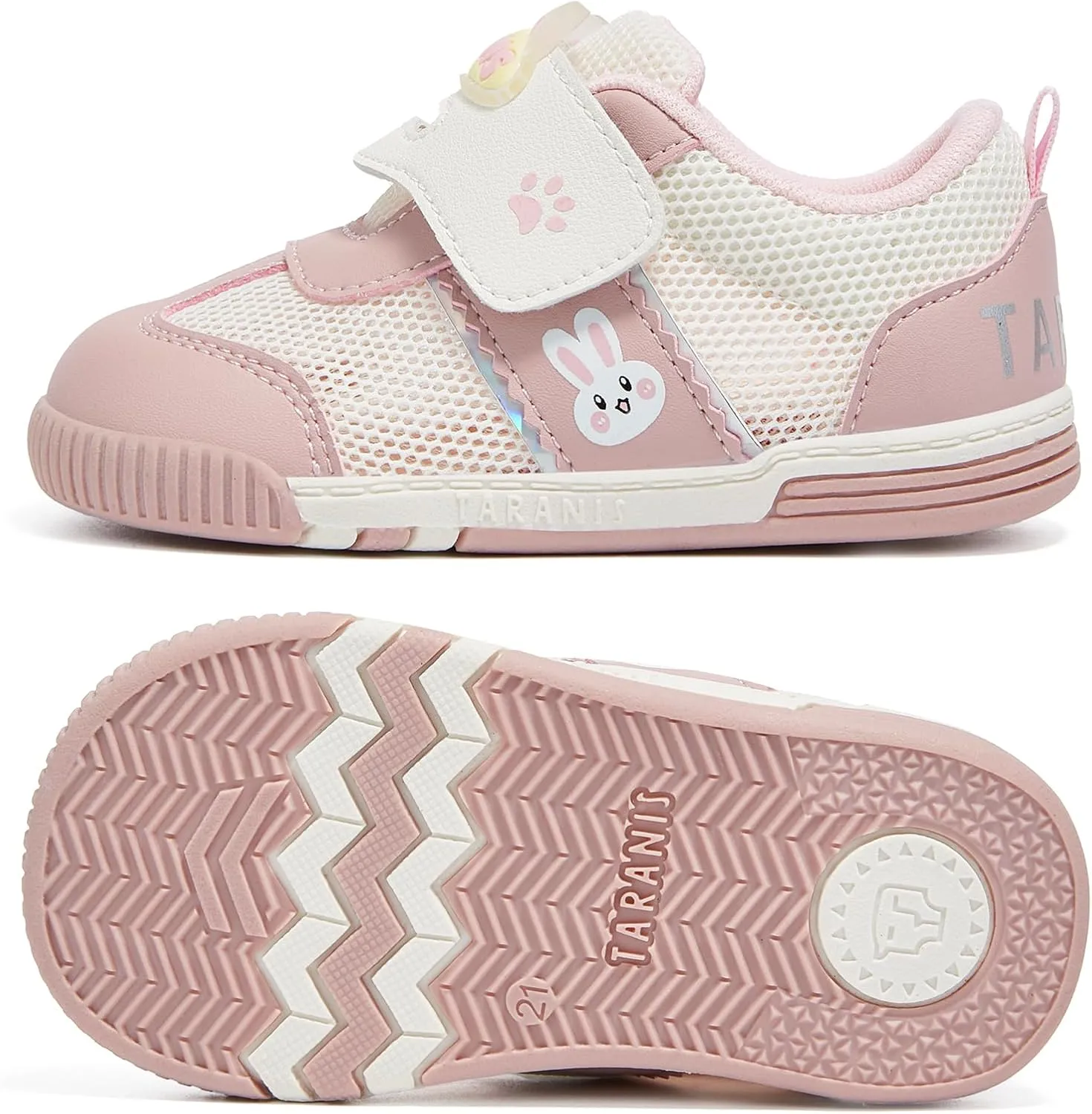 Baby and Toddler Boys & Girls Sneakers Lightweight Breathable Strap Athletic Running Squeak Shoes