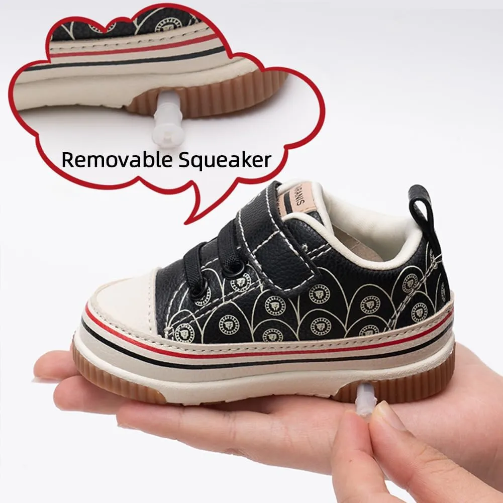 Baby and Toddler Boys & Girls Sneakers Lightweight Breathable Strap Athletic Running Squeak Shoes