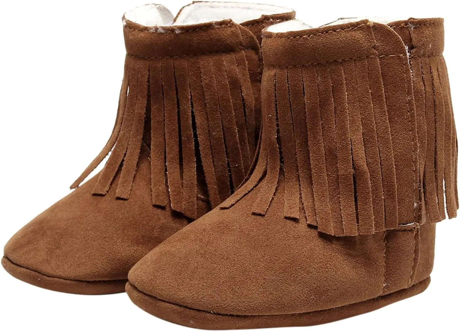 Baby Boot Soft Sole Soft Infant First Cotton Plush Girls Snow Shoes Tassels Boots Walkers Baby Warm Baby Shoes Boy Shoes Size 12