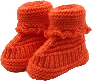 Baby Booties Newborn First Walkers Cozy Shoes Warm Hand Knit Soft Booties for Infant Boy Girl Non Slip Crib Shoes