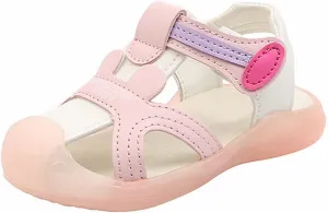 Baby Boy and Unisex Sandals for Infant/Toddlers Summer Outdoor Shoes Athletic Non-Slip Soft Sole (Pink, 9 Toddler)