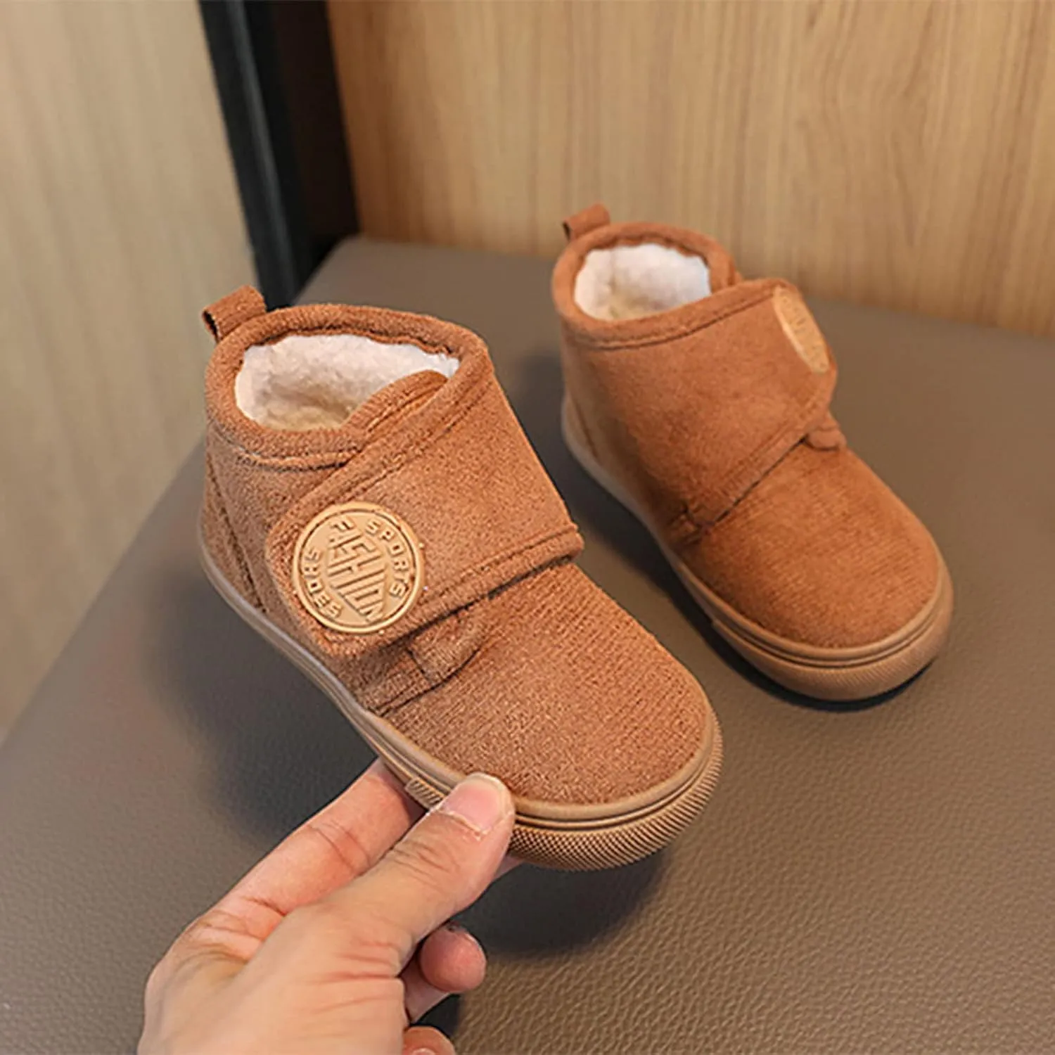 Baby Boy Girl Boots Newborn Shoes Winter Snow Boots Non-Slip Soft Sole Warm Infant Toddler Prewalker Booties (BW2, 15-18 Months)