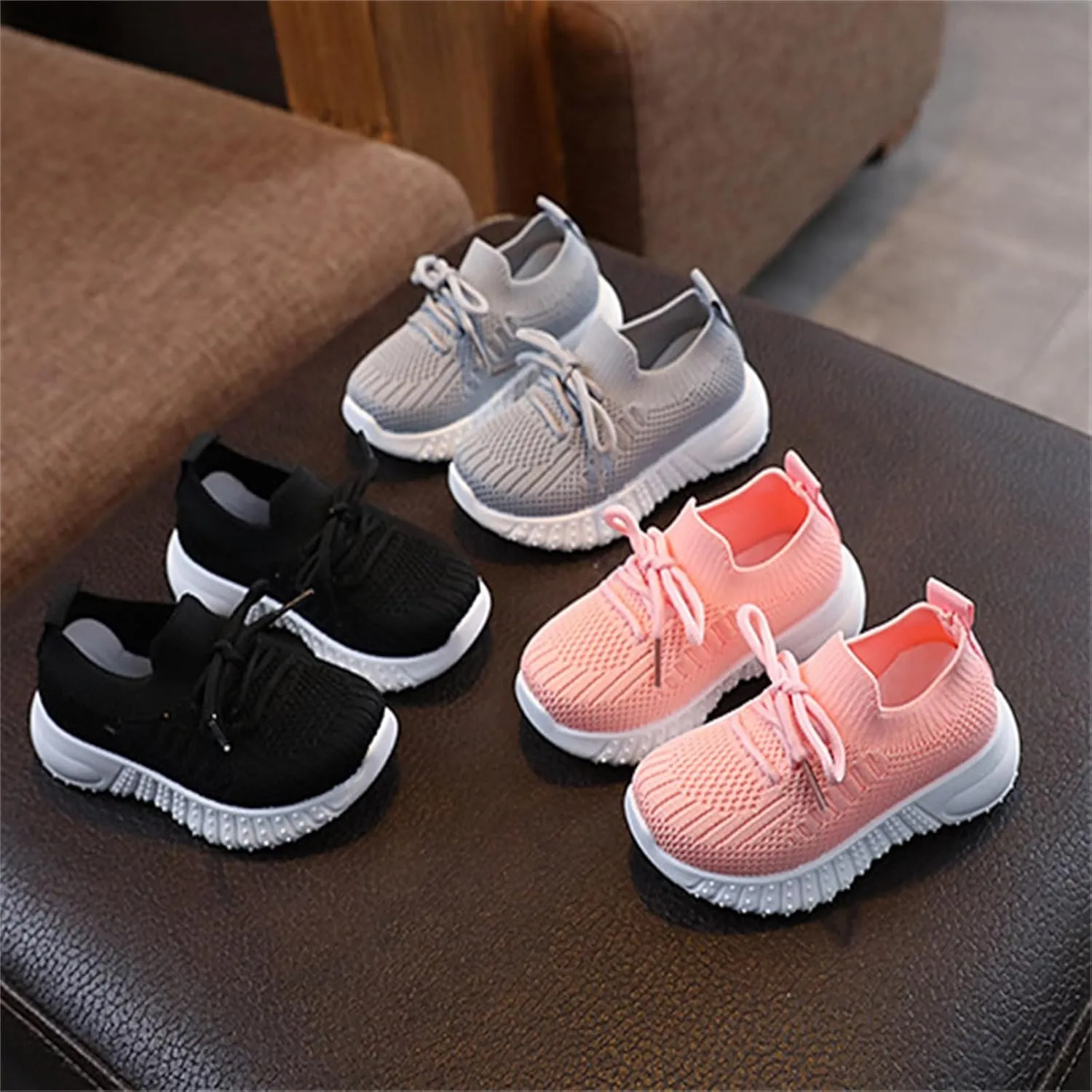 Baby Boy Girl First Walking Shoes Toddler Infant Mesh Sneakers Breathable Lightweight Non-Slip Rubber Sole Summer