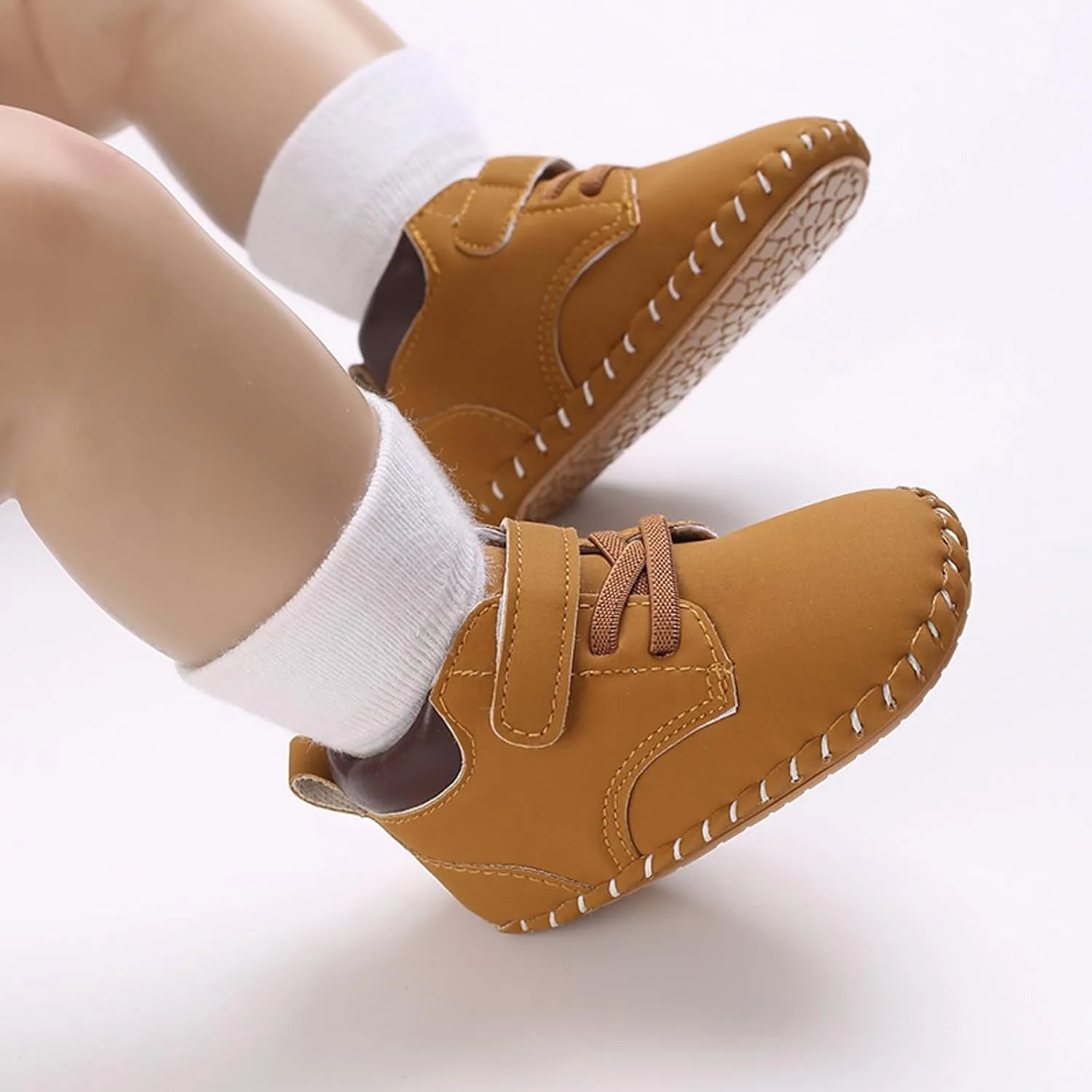 Baby Boy Girl High-Top Ankle Shoes Non Slip Soft Sole Infant Toddler Comfortable Prewalker Hard Sole Shoes for Baby Girl