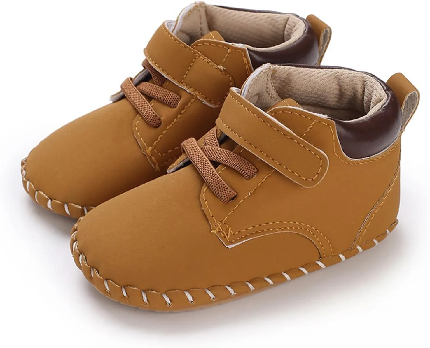 Baby Boy Girl High-Top Ankle Shoes Non Slip Soft Sole Infant Toddler Comfortable Prewalker Hard Sole Shoes for Baby Girl