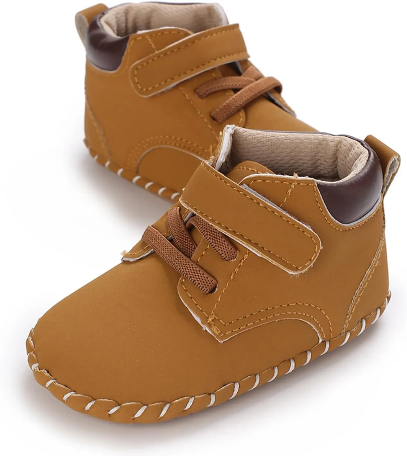 Baby Boy Girl High-Top Ankle Shoes Non Slip Soft Sole Infant Toddler Comfortable Prewalker Hard Sole Shoes for Baby Girl