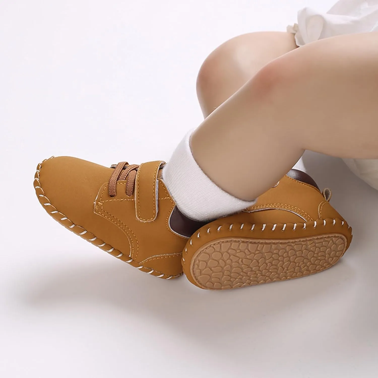 Baby Boy Girl High-Top Ankle Shoes Non Slip Soft Sole Infant Toddler Comfortable Prewalker Hard Sole Shoes for Baby Girl