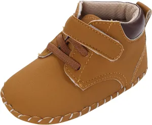 Baby Boy Girl High-Top Ankle Shoes Non Slip Soft Sole Infant Toddler Comfortable Prewalker Hard Sole Shoes for Baby Girl