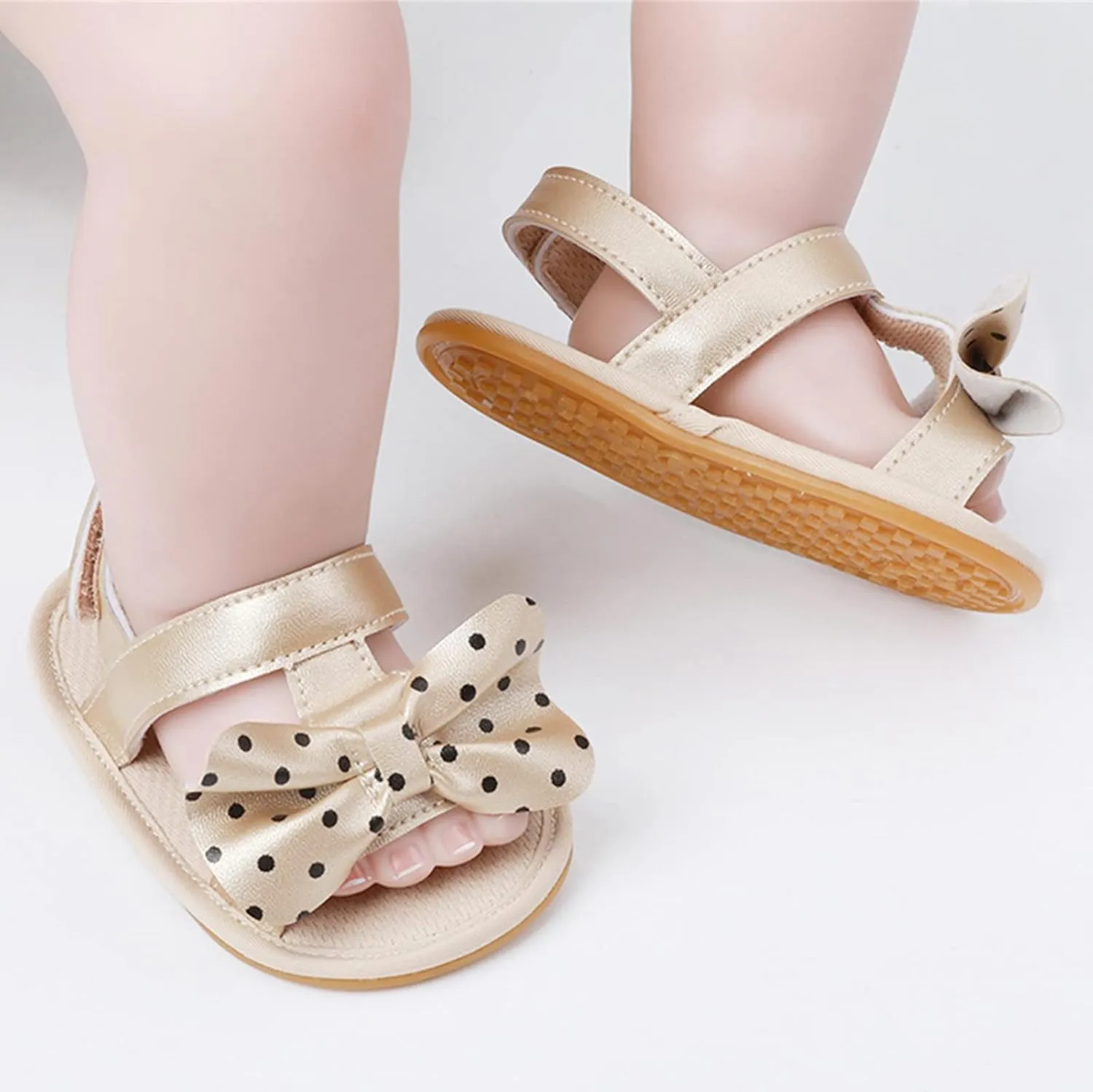 Baby Boy Sandals Comfort Premium Summer Outdoor Casual Beach Shoes With Flower Bowknot Anti Slip Rubber Sole Shoes