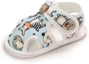 Baby Boys Girls Cartoon &Star Sandals Infant Outdoor Summer Beach Shoes Non Slip Soft Sole Toddler First Walker