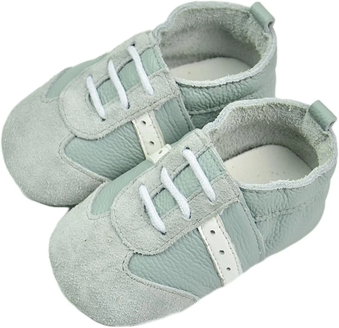 Baby Boys Girls occasin Slippers, Soft Sole Leather Anti-Slip Walking rib Shoes for Infant Toddler Pre-alker