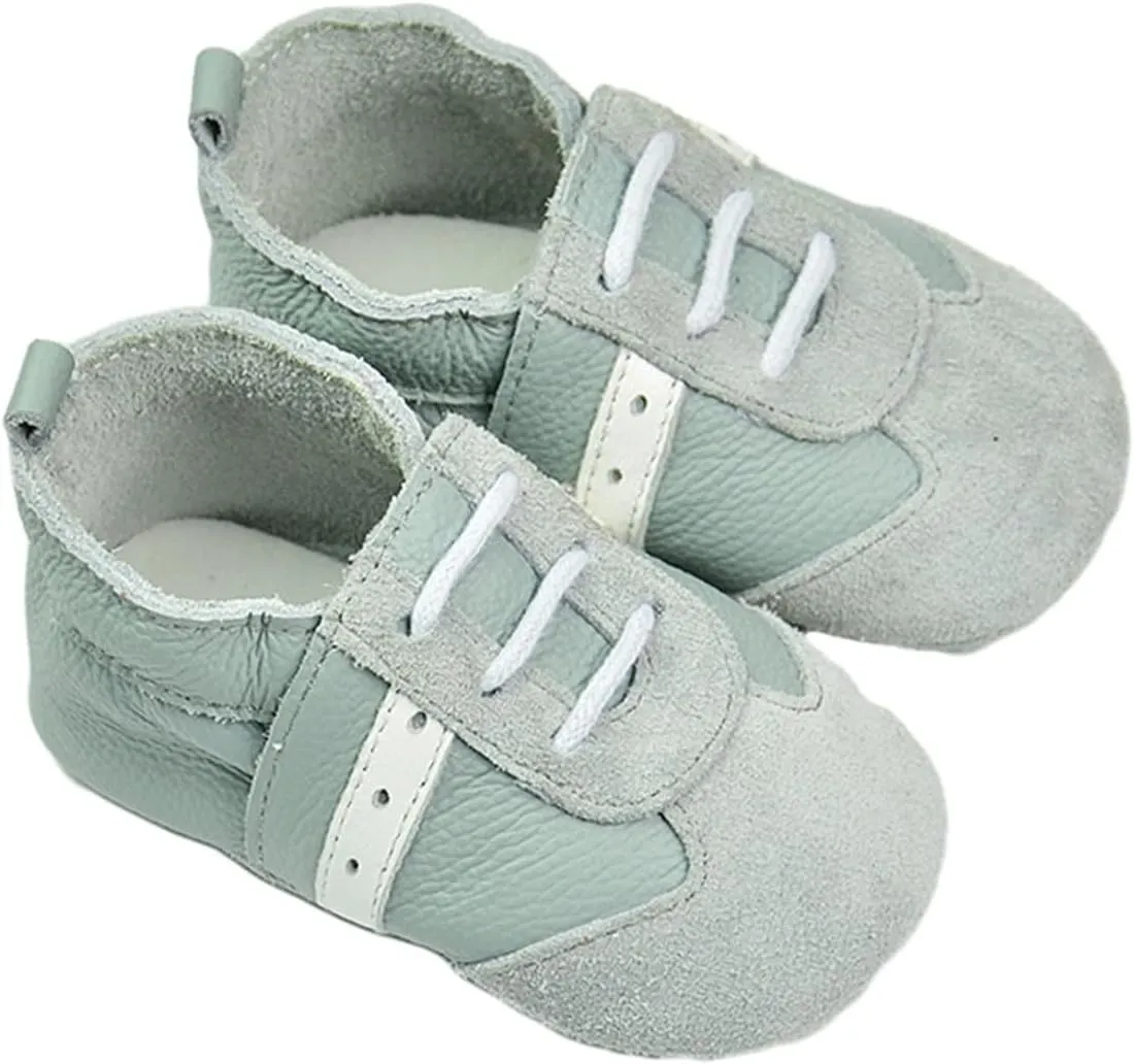 Baby Boys Girls occasin Slippers, Soft Sole Leather Anti-Slip Walking rib Shoes for Infant Toddler Pre-alker
