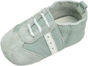 Baby Boys Girls occasin Slippers, Soft Sole Leather Anti-Slip Walking rib Shoes for Infant Toddler Pre-alker