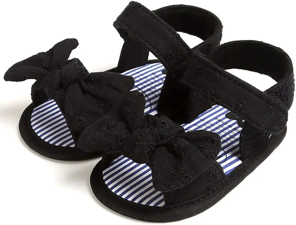 Baby Boys Girls Princess Sandals Cotton Anti-Slip Soft Sole 0-18M Infant Summer Outdoor Shoes Toddler First Walkers