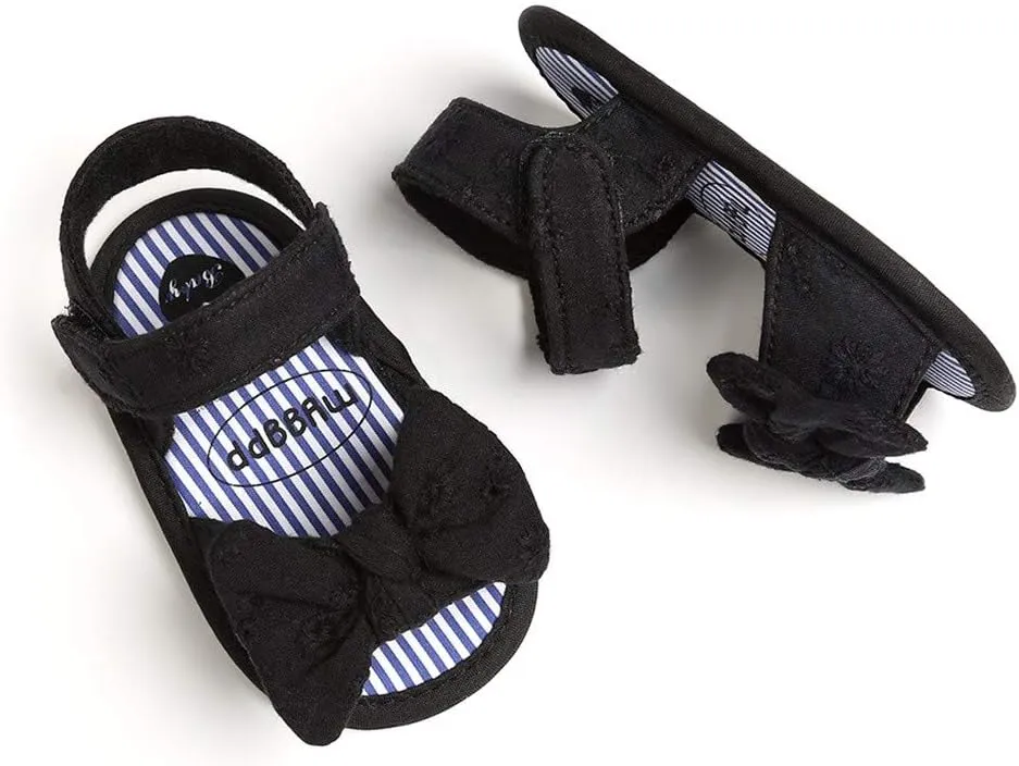 Baby Boys Girls Princess Sandals Cotton Anti-Slip Soft Sole 0-18M Infant Summer Outdoor Shoes Toddler First Walkers