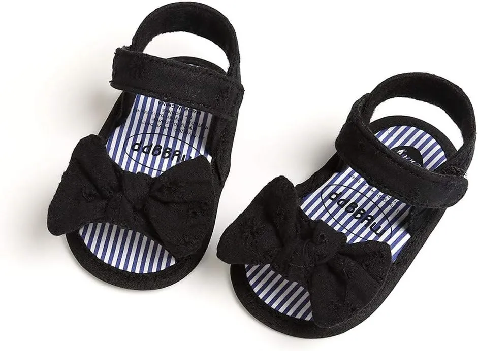 Baby Boys Girls Princess Sandals Cotton Anti-Slip Soft Sole 0-18M Infant Summer Outdoor Shoes Toddler First Walkers