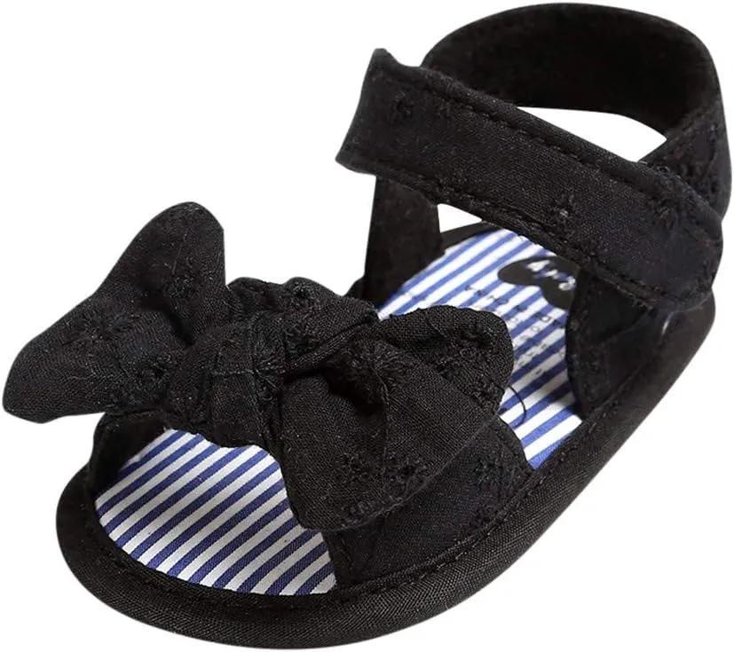 Baby Boys Girls Princess Sandals Cotton Anti-Slip Soft Sole 0-18M Infant Summer Outdoor Shoes Toddler First Walkers