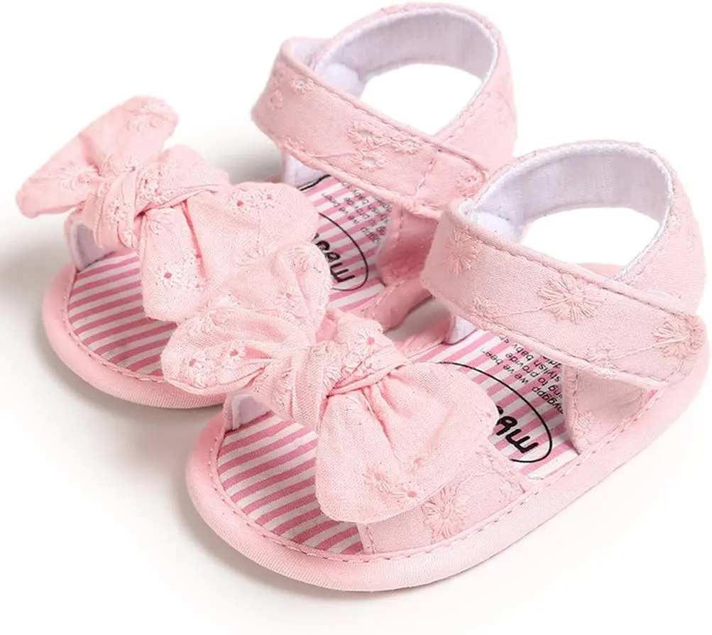 Baby Boys Girls Princess Sandals Cotton Anti-Slip Soft Sole 0-18M Infant Summer Outdoor Shoes Toddler First Walkers