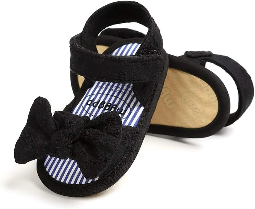 Baby Boys Girls Princess Sandals Cotton Anti-Slip Soft Sole 0-18M Infant Summer Outdoor Shoes Toddler First Walkers
