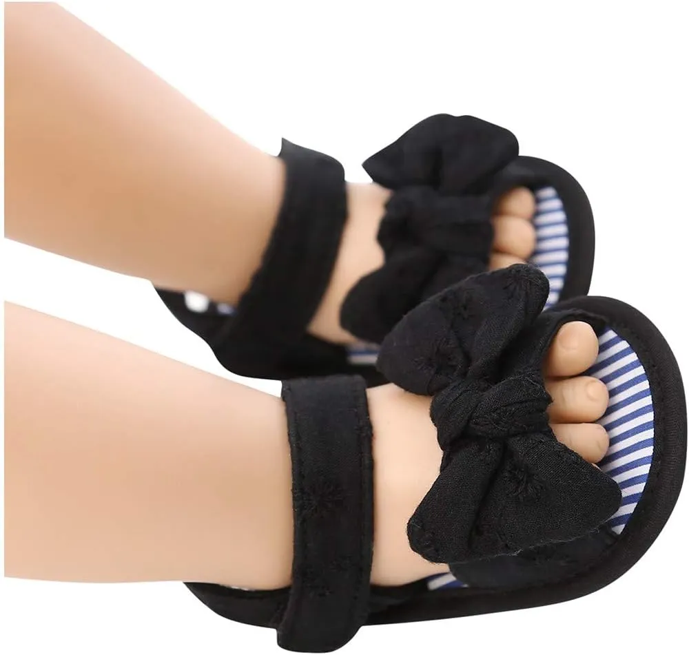 Baby Boys Girls Princess Sandals Cotton Anti-Slip Soft Sole 0-18M Infant Summer Outdoor Shoes Toddler First Walkers