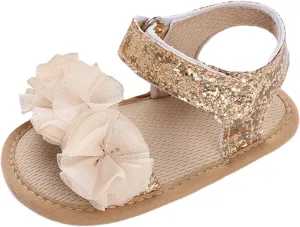Baby Boys Girls Princess Sandals Soft Sole Summer Wedding Dress Flats Shoes Beach Newborn Crib First Walkers Sandal