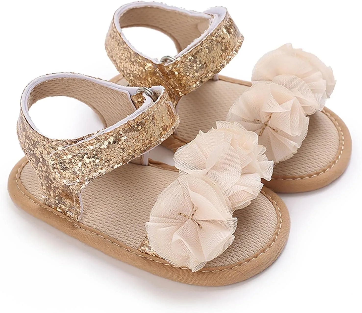 Baby Boys Girls Princess Sandals Soft Sole Summer Wedding Dress Flats Shoes Beach Newborn Crib First Walkers Sandal