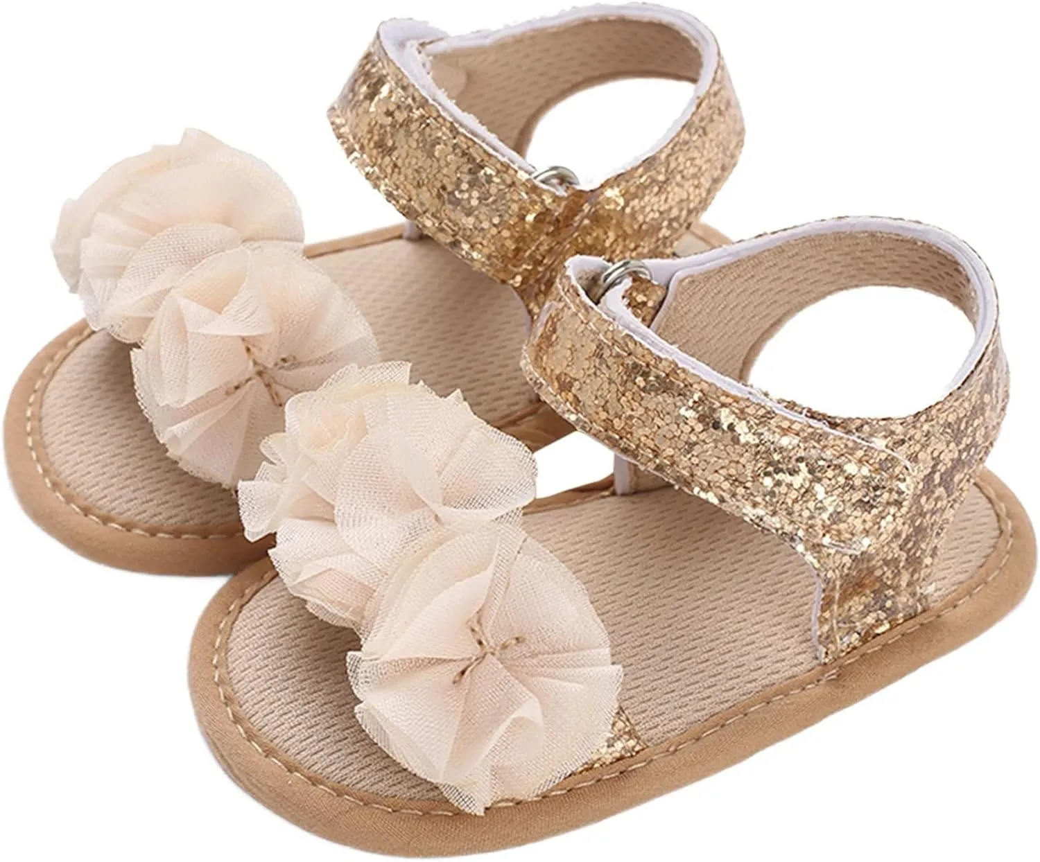 Baby Boys Girls Princess Sandals Soft Sole Summer Wedding Dress Flats Shoes Beach Newborn Crib First Walkers Sandal
