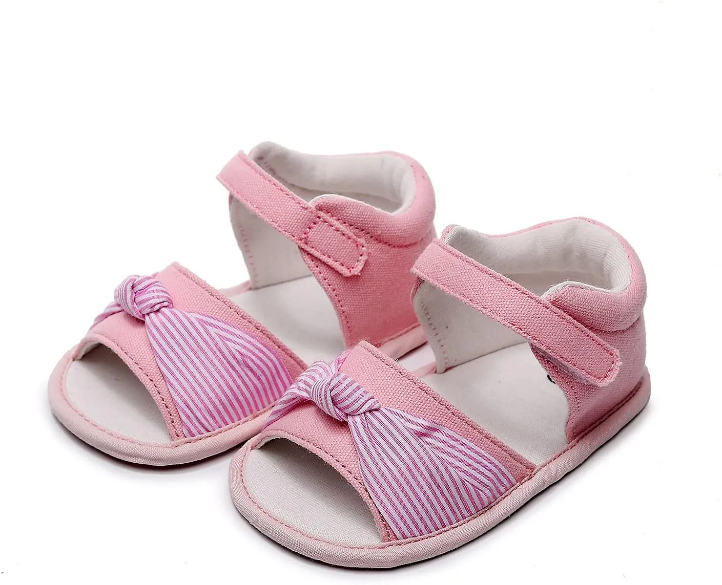 Baby Boys Girls Sandals Infant Outdoor Summer Beach Shoes Non Slip Soft Sole Toddler Bow First Walker Crib Shoes