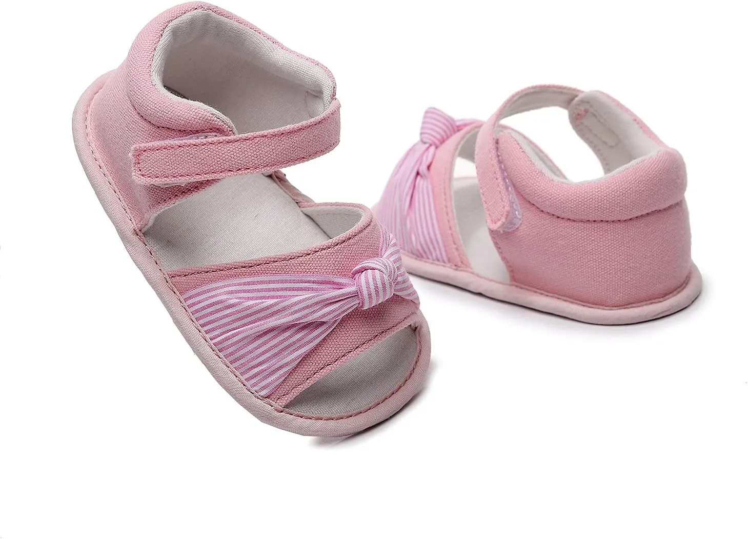 Baby Boys Girls Sandals Infant Outdoor Summer Beach Shoes Non Slip Soft Sole Toddler Bow First Walker Crib Shoes