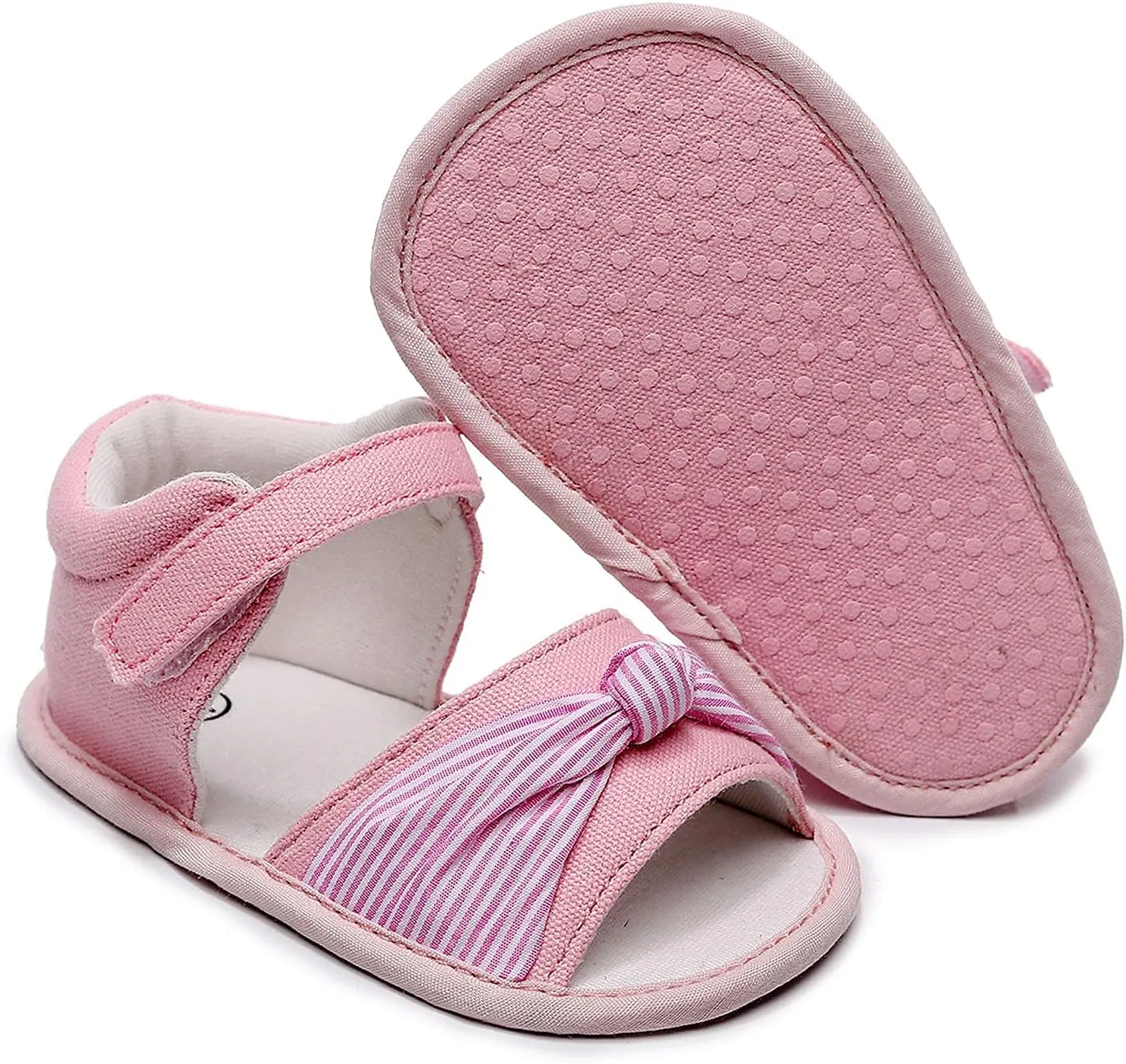 Baby Boys Girls Sandals Infant Outdoor Summer Beach Shoes Non Slip Soft Sole Toddler Bow First Walker Crib Shoes