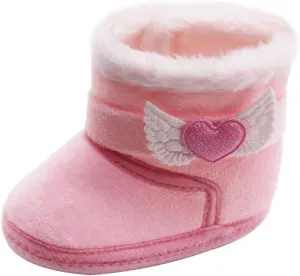 Baby Boys Girls Snow Boots Fur Lined Non Slip Soft Sole Toddler First Walker Winter Warm Crib Shoes Waterproof