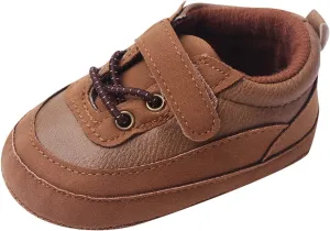 Baby Boys Girls xford Shoes PU Leather Soft Rubber Sole Sneakers Anti-Slip Ankle Boots Infant Walking Shoes