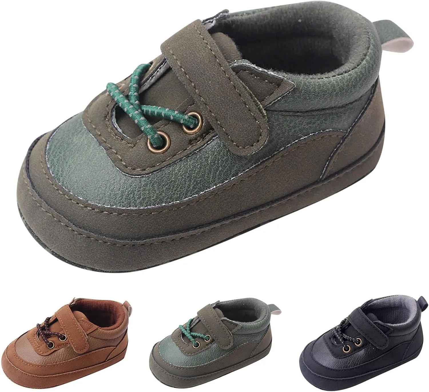 Baby Boys Girls xford Shoes PU Leather Soft Rubber Sole Sneakers Anti-Slip Ankle Boots Infant Walking Shoes