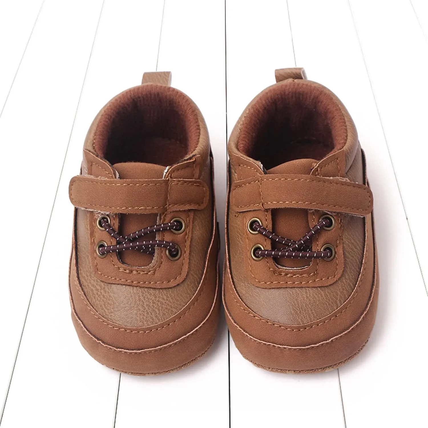 Baby Boys Girls xford Shoes PU Leather Soft Rubber Sole Sneakers Anti-Slip Ankle Boots Infant Walking Shoes