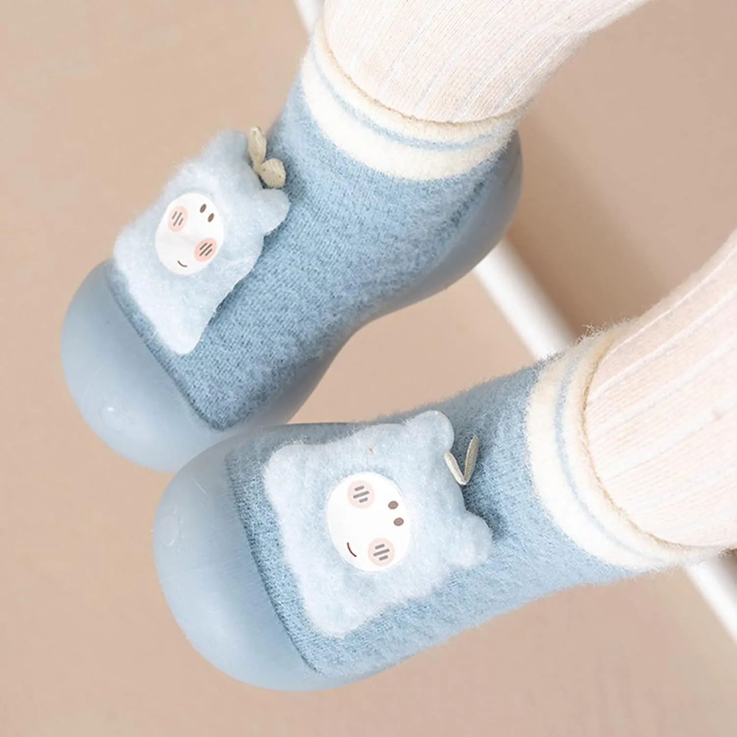 Baby Cozy Fleece Ankle Booties Soft Sole Anti-Slip Infant Prewalker Unisex Nursling Shoes Newborn Walking Shoes
