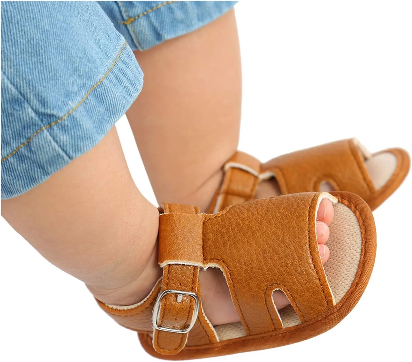 Baby Flat Boys Shoes Sandals Prewalker Girls Rubber Sole Walking Non-Slip Soft Baby Shoes Girls Shoes