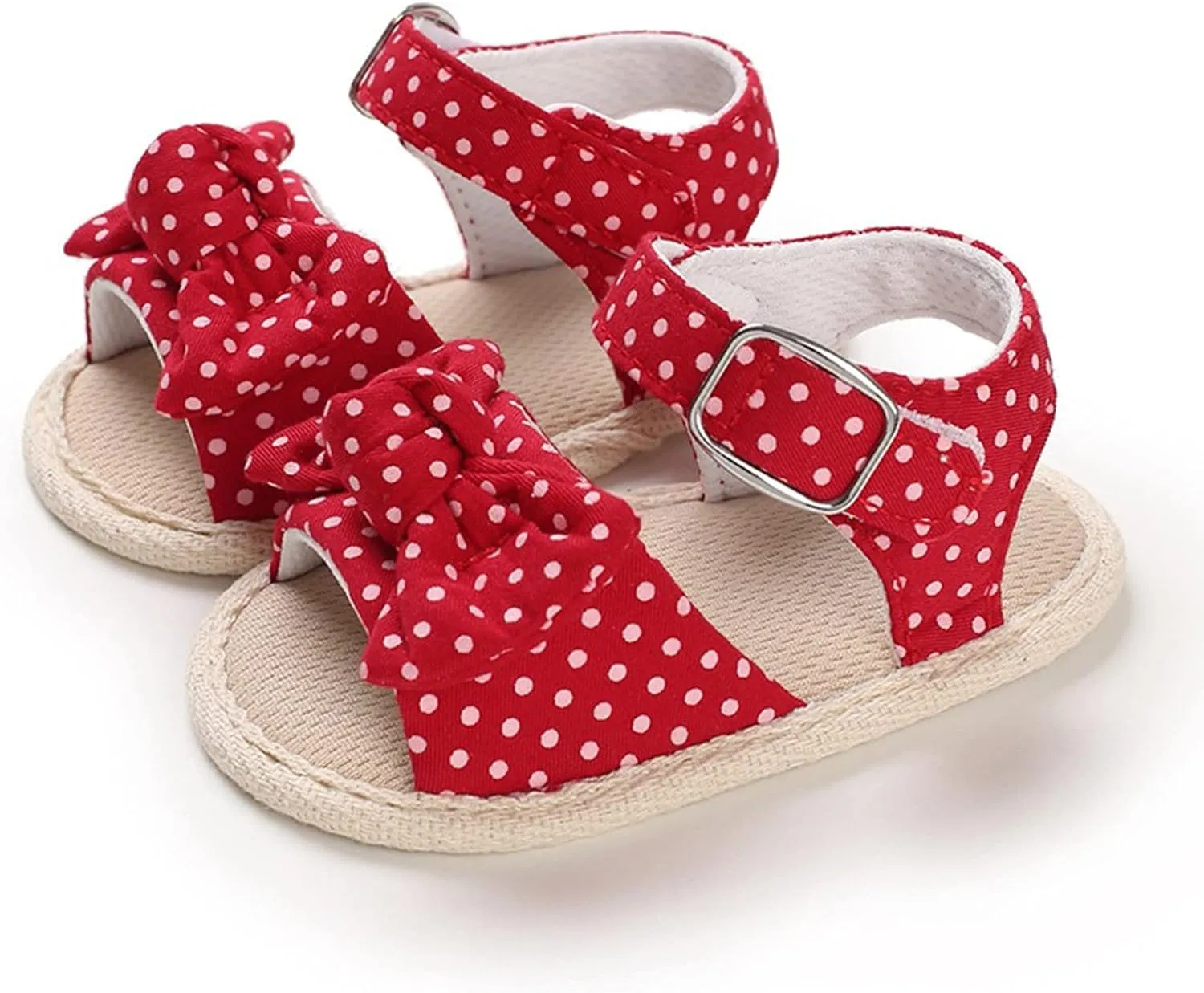 Baby Girl Bowknot Sandals Toddler Infant Soft Open Toe Sandals Beach Flats Anti Slip Softy Shoes With Ankle Strap