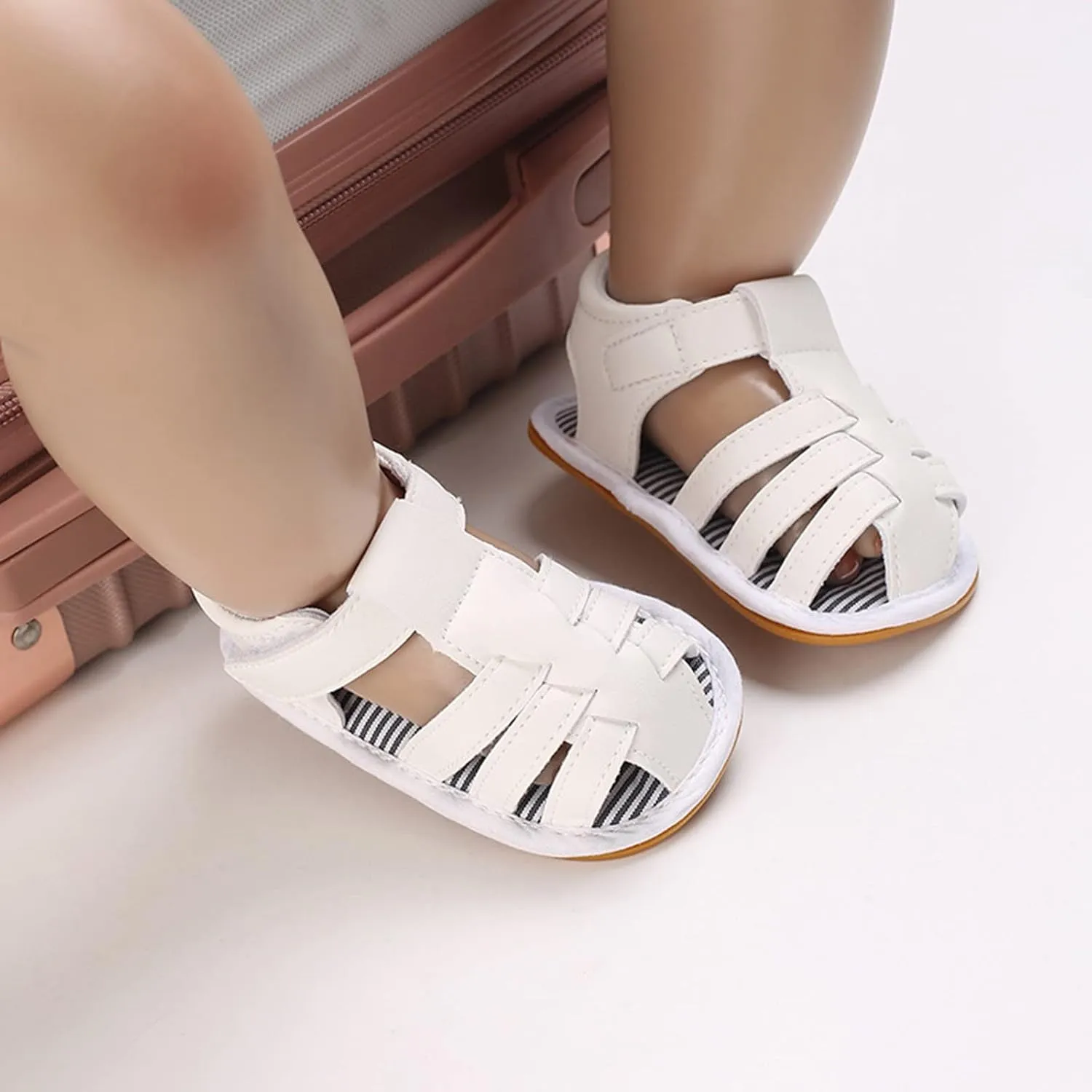Baby Girl Boy Sandals Soft Anti-Slip Sole Roman Sandals for Toddlers Summer Casual Shoes Flat First Ballet Slippers