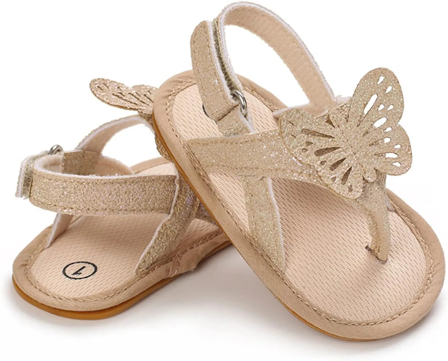 Baby Girl Sandals Flip Flop Slide Butterfly Sandals Slip On Suitable For Bath Shower Beach Pool Slip On Flats Shoes