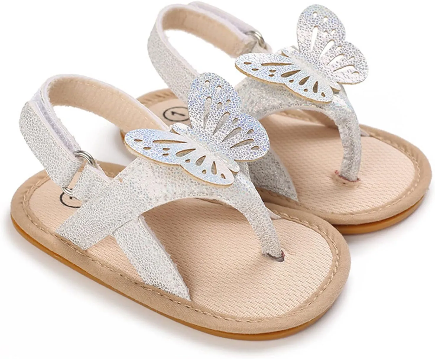 Baby Girl Sandals Flip Flop Slide Butterfly Sandals Slip On Suitable For Bath Shower Beach Pool Slip On Flats Shoes