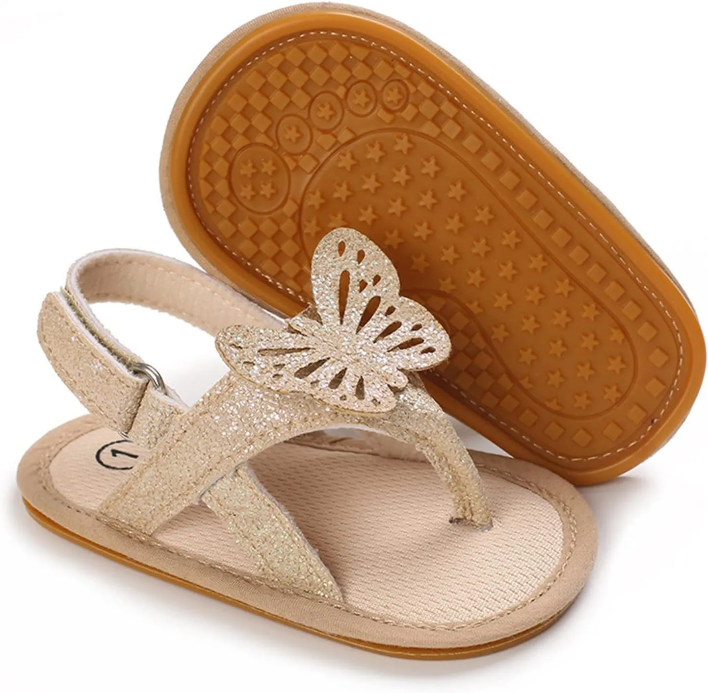 Baby Girl Sandals Flip Flop Slide Butterfly Sandals Slip On Suitable For Bath Shower Beach Pool Slip On Flats Shoes