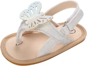 Baby Girl Sandals Flip Flop Slide Butterfly Sandals Slip On Suitable For Bath Shower Beach Pool Slip On Flats Shoes