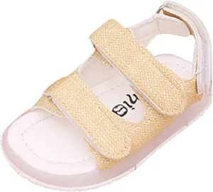 Baby Girls Boys Kid Child LED Sport Luminous Sandals Shoes Non Slip Soft Sole Open Toe Prewalkers (Yellow, 2-2.5 Years)